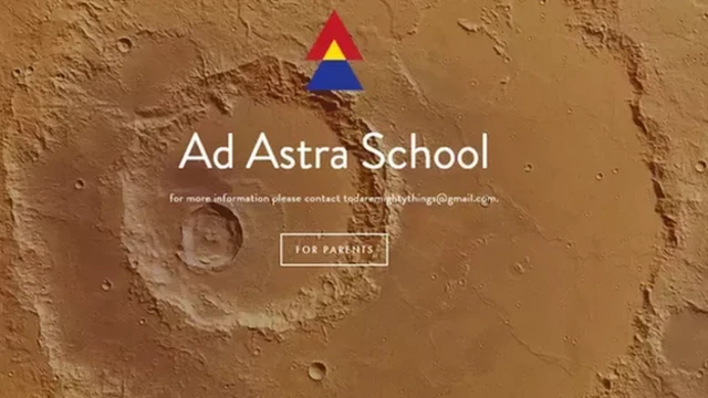 Anuncio de la escuela Ad Astra en internet
