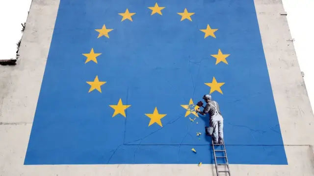 Mural de Bansky sobre el Brexit.