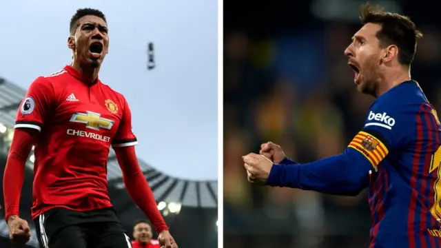 Chris Smalling ati Lionel Messi