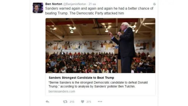 Benjamin Norton'un tweeti