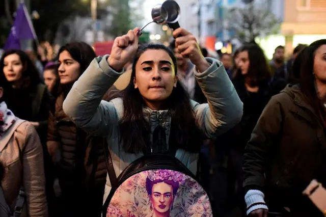 İstanbul'da protesto