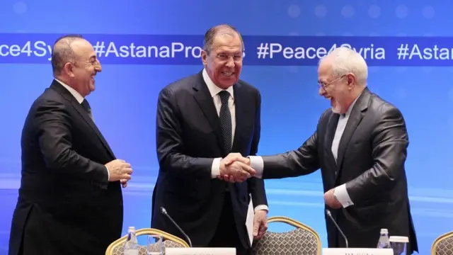 Mevlut Cavusoglu, Sergei Lavrov, Mohammad Javad Zarif