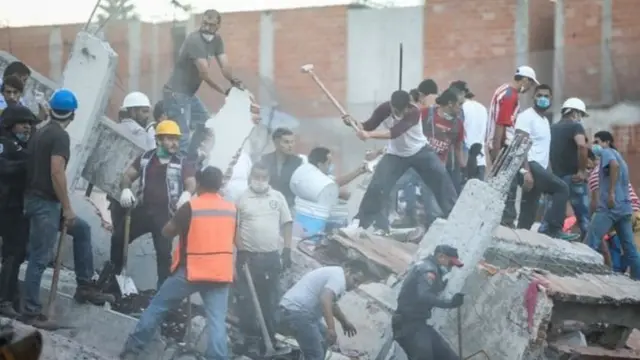 मेक्सिको में भूकंप के बाद की तस्वीरें