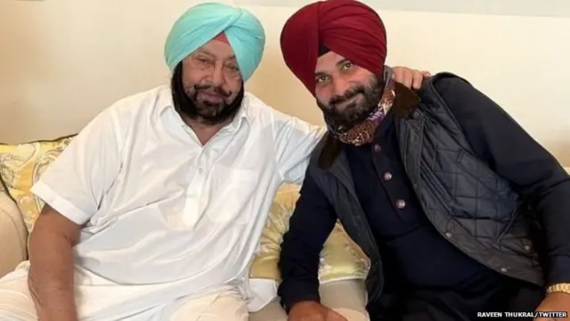 कैप्टन अमरिंदर सिंह और नवजोत सिंह सिद्धु
