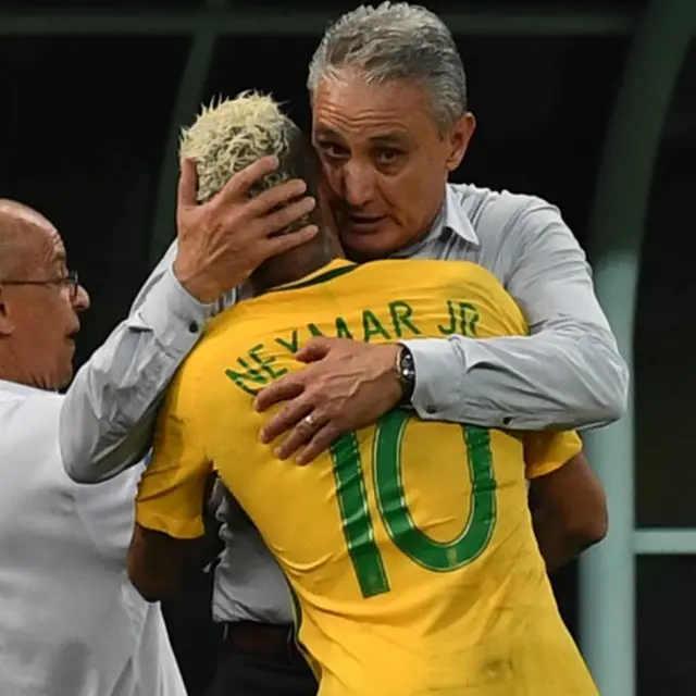 Tite junto a Neymar
