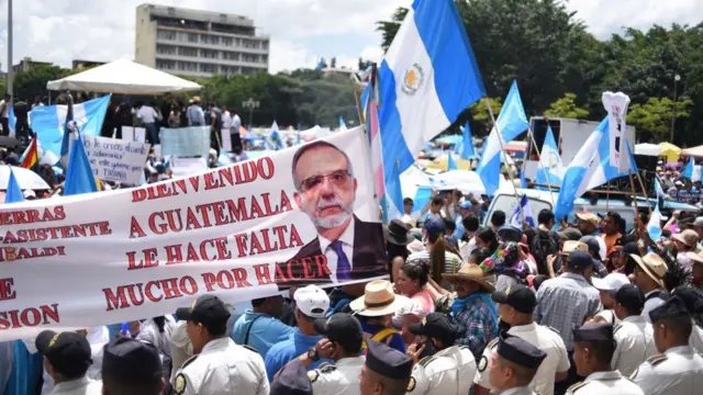 Protesta en Guatemala a favor de la Cicig.