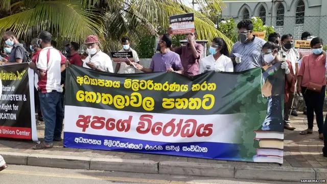 අගෝස්තු 05 වෙනි දින කොළඹ ලිප්ටන් වට රවුමේ පැවති විරෝධතාව