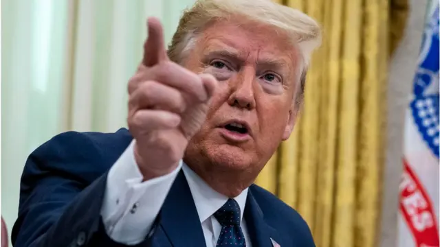 Donal Trump khi còn là tổng thống Mỹ, 5/2020
