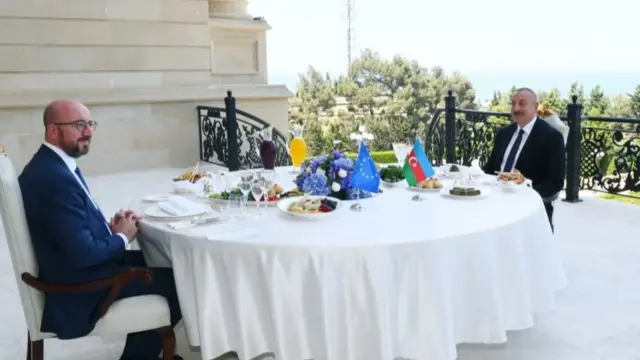 Prezident İlham Əliyev və Aİ prezidenti Charles Michel