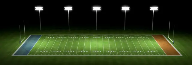 Un campo de fútbol americano