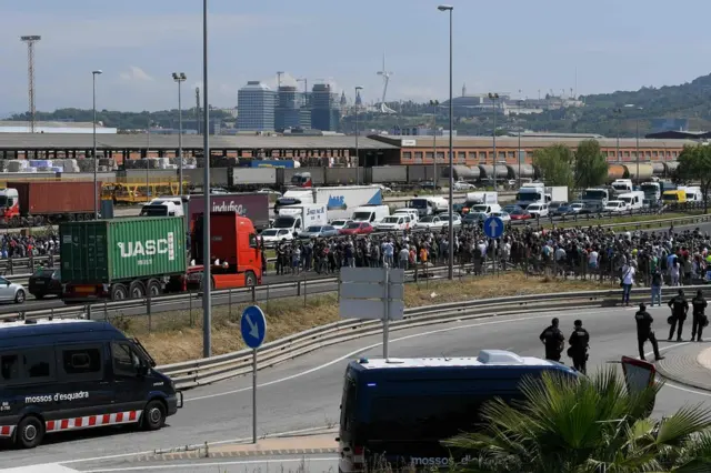 Протесты в Барселоне