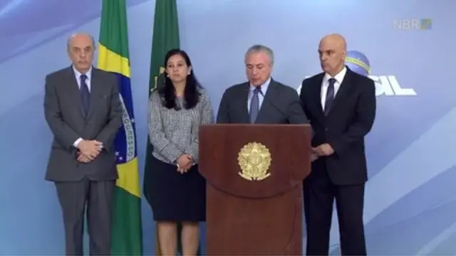 Michel Temer durante pronunciamento