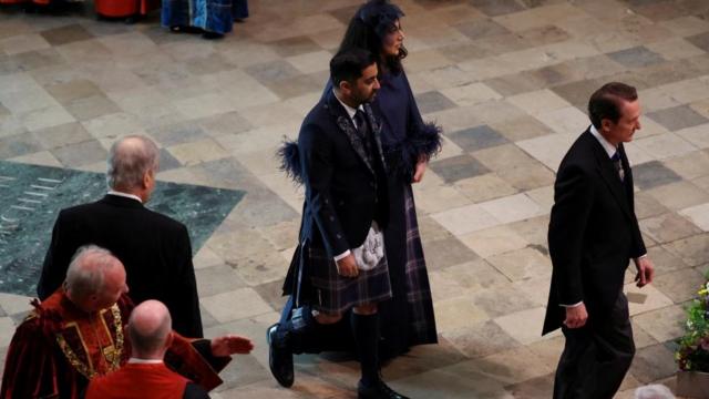 First Minister of Scotland Humza Yousaf attends Britain's King Charles and Queen Camilla's coronation ceremony at Westminster Abbey, in London, Britain May 6, 2023