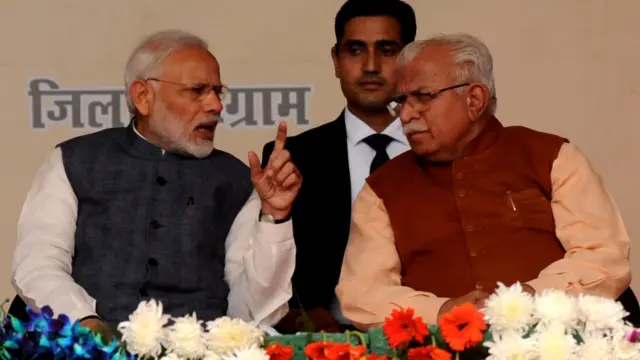 ਨਰਿੰਦਰ ਮੋਦੀ ਅਤੇ ਮਨੋਹਰ ਲਾਲ ਖੱਟਰ