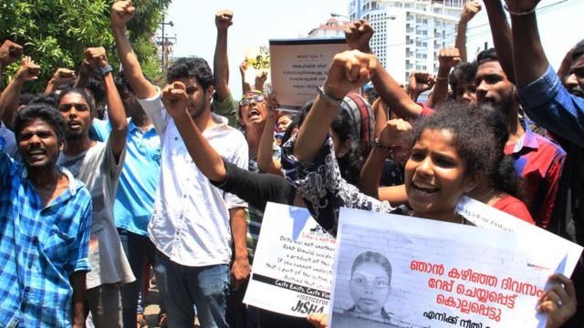 Hindistan'da bir protesto gösterisi