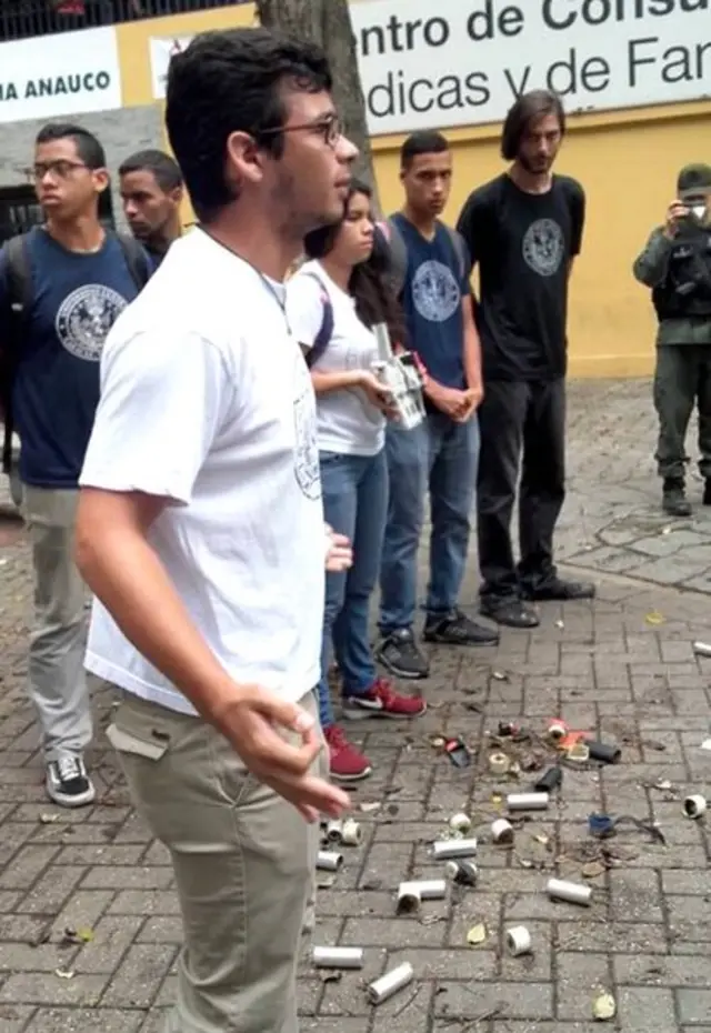 Protesta de universitarios venezolanos