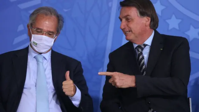 Ministro Paulo Guedes e presidente Jair Bolsonaro