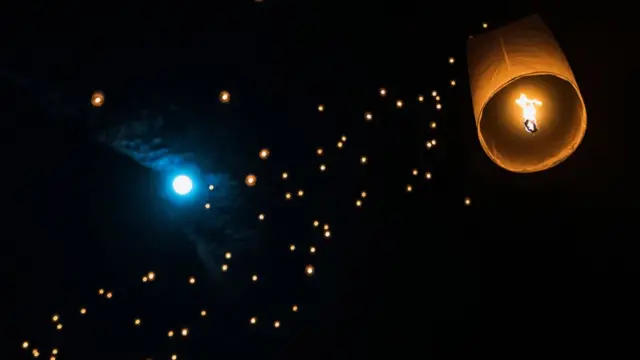 Lantern and Moon