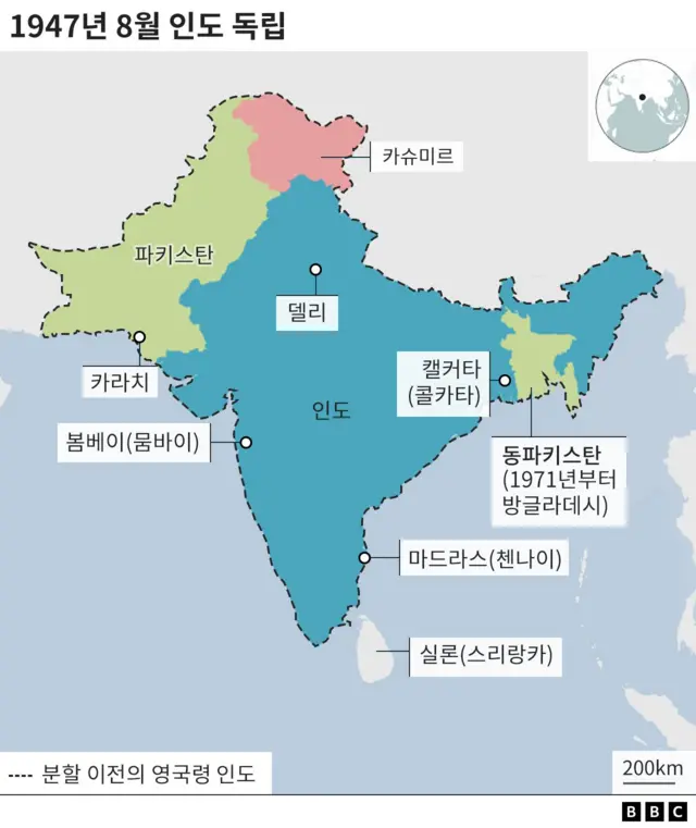 분리 분할 후 인도