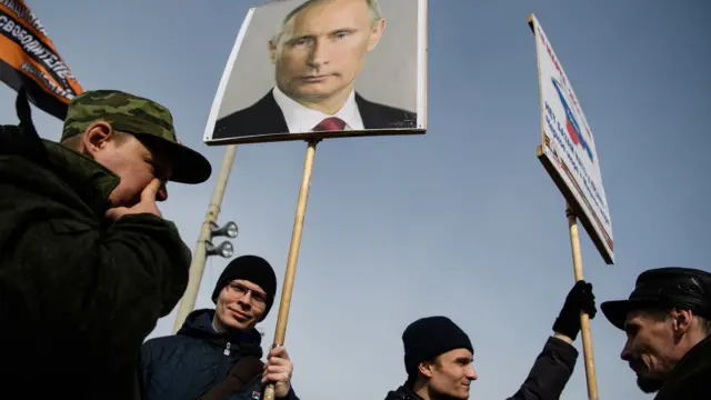 Митинг к трехлетней годовщние присоедения Крыма в Екатербурге