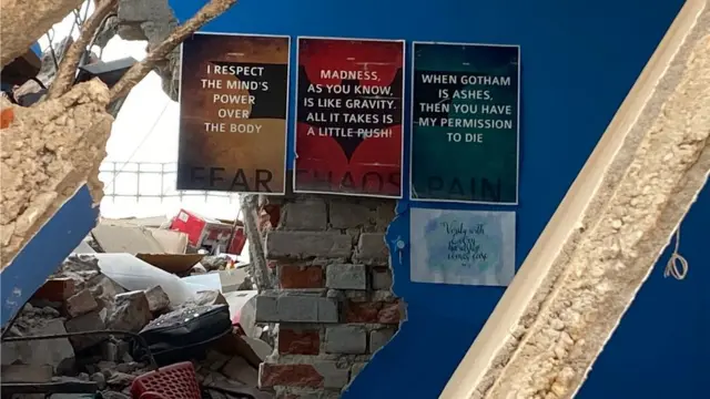 जावेद मोहम्मद का घर ढहाने के बाद की तस्वीर