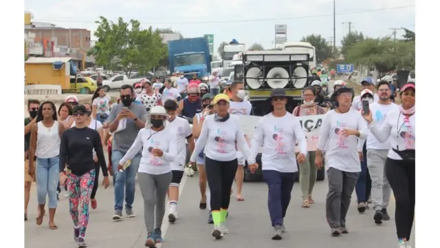 Manifestação contra a lentidão no processo