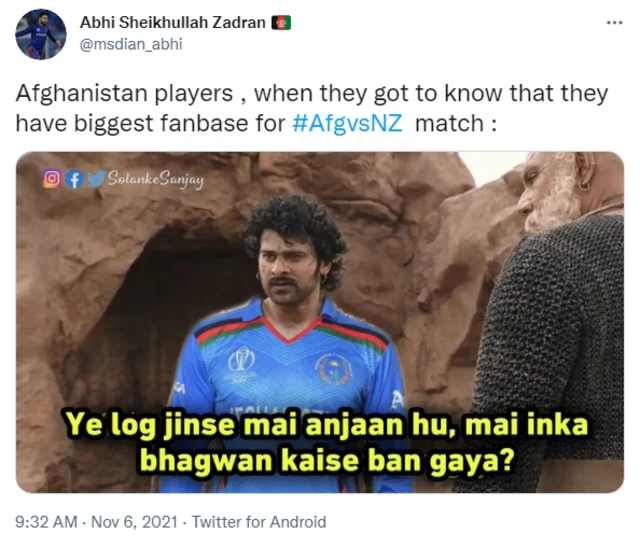 افغانستان اور انڈیا کے پرستار