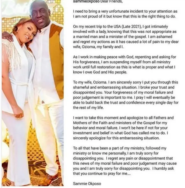 Lẹta ti Sammie Okposo kọ