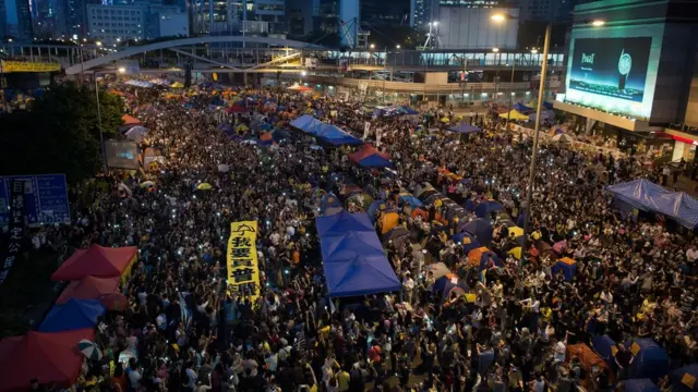 佔中時的金鐘佔領區（28/10/2014）