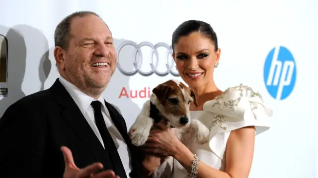 المنتج هارفي واينستين وزوجته جورجينا تشابمان