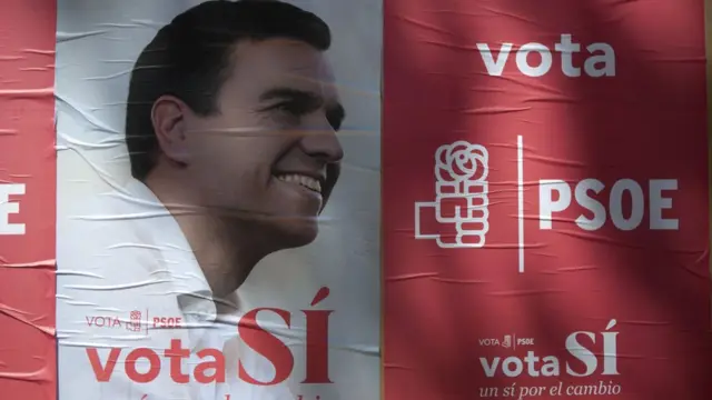Un cartel electoral del Partido Socialista