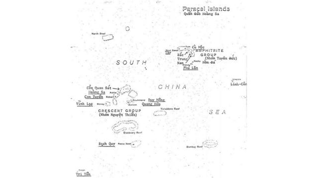Bản đồ quần đảo Hoàng Sa trong một báo cáo của CIA tháng Ba 1974