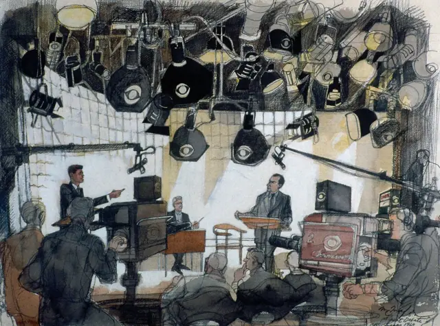 Никсон Кеннеди рисунок