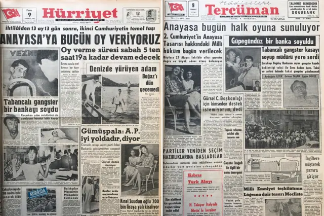 9 Temmuz tarihli gazeteler: 2. Cumhuriyet'in anayasası oylanıyor.