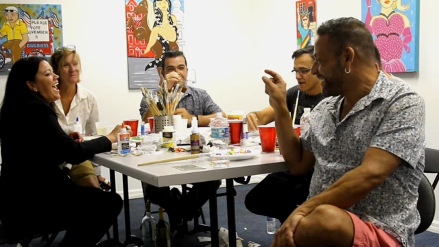 Participants in Gascot's workshop