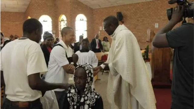 Ku cyumweru ubwo Moïse Katumbi yari mu misa muri kiliziya ya Kitwe muri Zambia