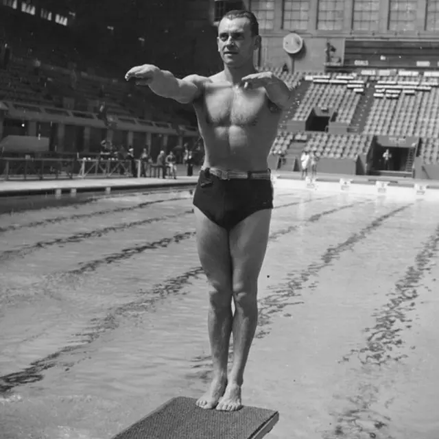 Clavadista en Londres 1948.