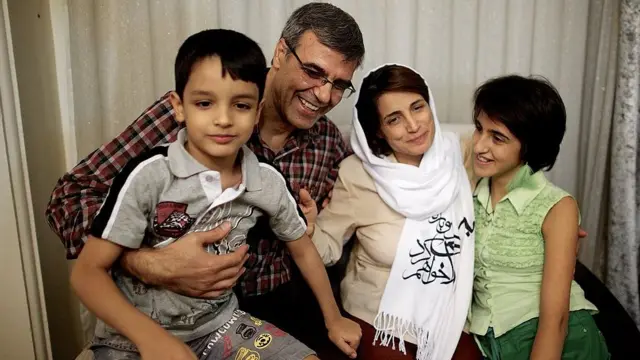 نسرین ستوده همراه خانواده، آزادی بعد از حدود سه سال زندان