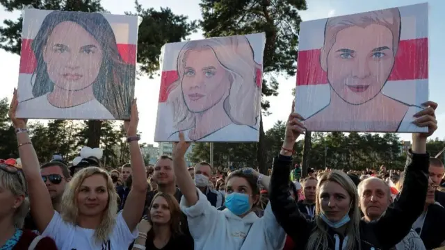 ઍલેકઝેન્ડર લુકાશેન્કોનો વિરોધ કરી રહેલા પ્રદર્શનકારીઓ