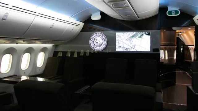 El interior del Boeing 787 del gobierno mexicano