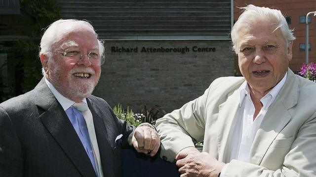 Richard (à esquerda) e David Attenborough em 2010