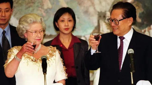 江澤民與英國女王