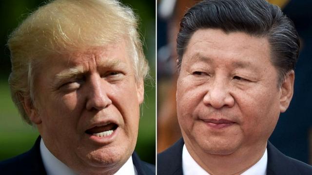 美国总统唐纳德·特朗普和中国国家主席习近平