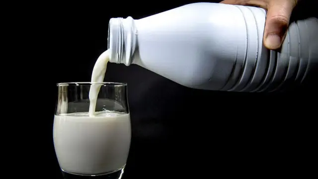 Vaso de leche.