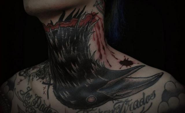 Finally got my neck finished; Raven with a skull crest. Done by Kodie  Smith, billericay tattoo emporium : r/tattoo