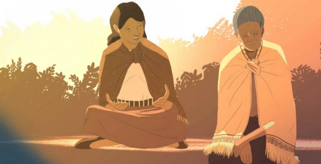 ડિપ્રેશનથી અસરગ્રસ્ત મહિલા સાથે વાત કરનારી છોકરી.