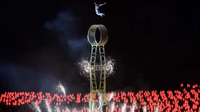 Dancers at the Arirang mass games