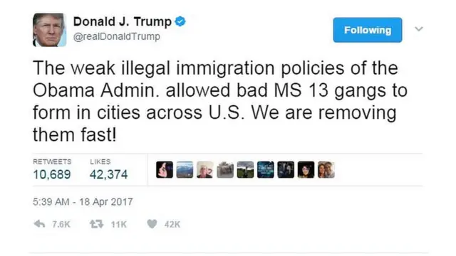 Tuit de Donald Trump