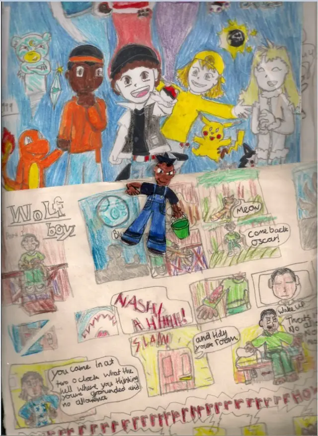 Детские рисунки с темнокожими персонажами Джейкоба Джойса