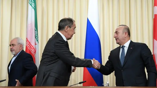 وزیران خارجه ترکیه، روسیه و ایران